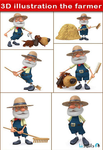 استوک-3D-illustration-the-farmer