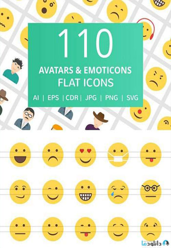 Avatars-&-Emoticons-Flat
