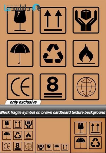 آیکون-Black-fragile-symbol