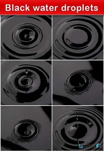 استوک-Black-water-droplets