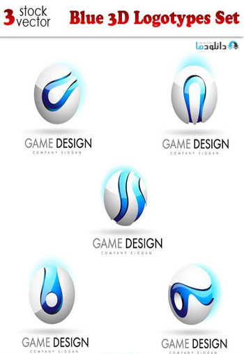 Blue-3D-Logotypes-Set