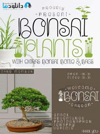 فونت-Bonsai-Plants-Font