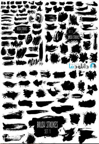 Brush-Stroke-&-Splashes-Set-Vector