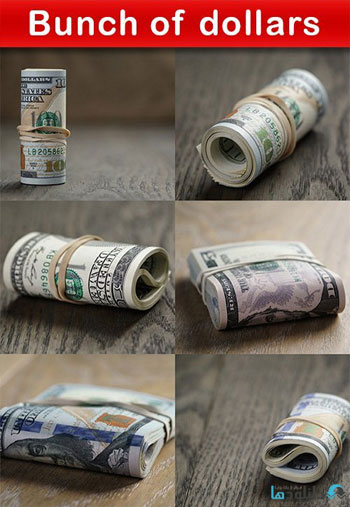 استوک-Bunch-of-dollars