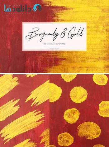 استوک-Burgundy-Gold-Abstract