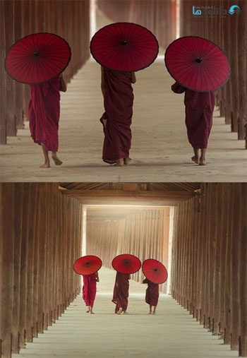 Burmaese-Three-novice-monks