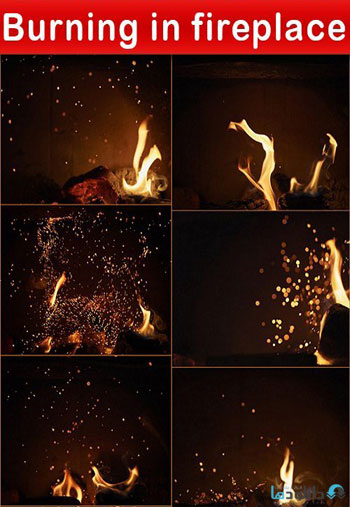 استوک-Burning-in-fireplace