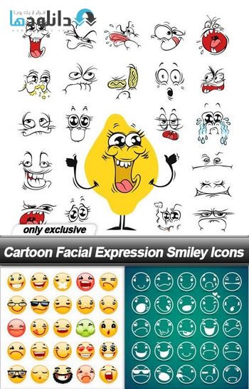 آیکون-Cartoon-Facial-Expression-Smiley