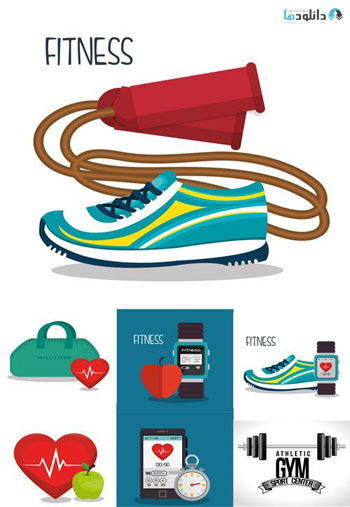 Cartoon-Fitness-Sport-Elemenet