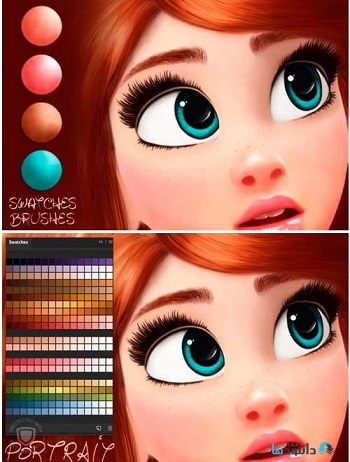 براش-Cartoon-Portrait-Swatches