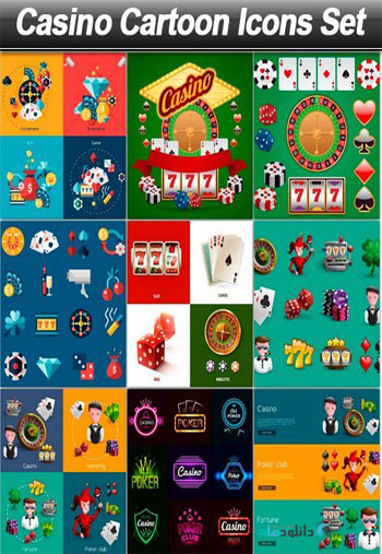 Casino-Cartoon-Icons-Set