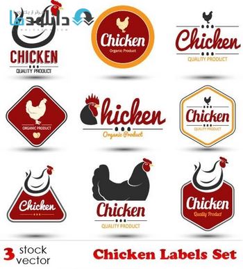 ایکون-Chicken-Labels-Set