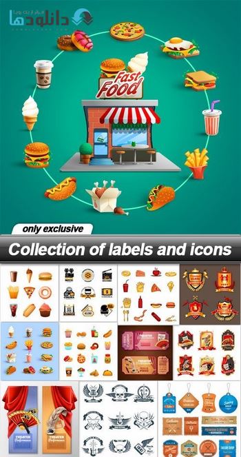 آیکون-Collection-of-labels-and-icons