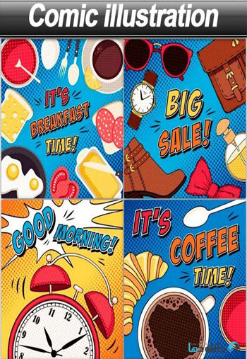 وکتور-Comic-illustration