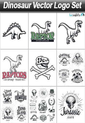 Dinosaur-Vector-Logo-Set