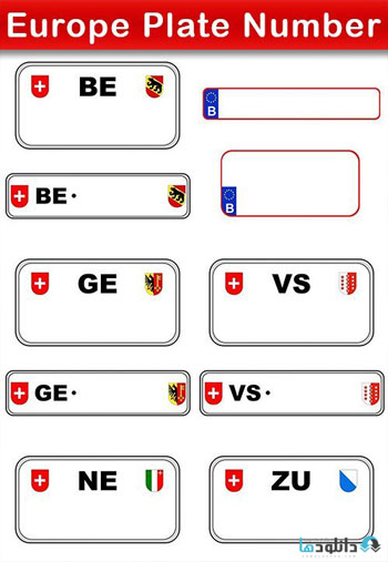 استوک-Europe-Plate-Number