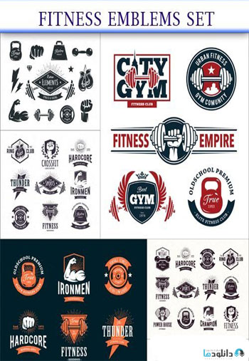 Fitness-Emblems-Set