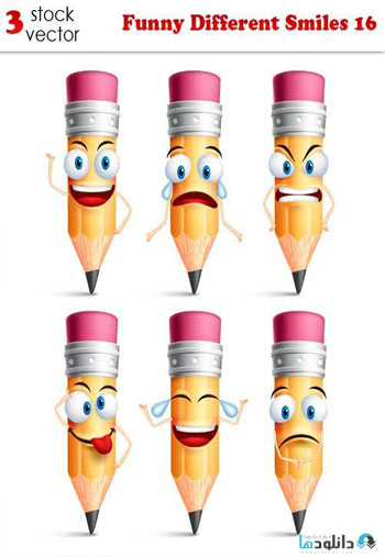 وکتور-Funny-Different-Smiles