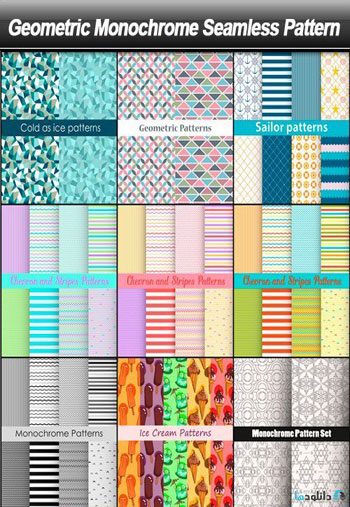Geometric-Monochrome-Seamless-Pattern