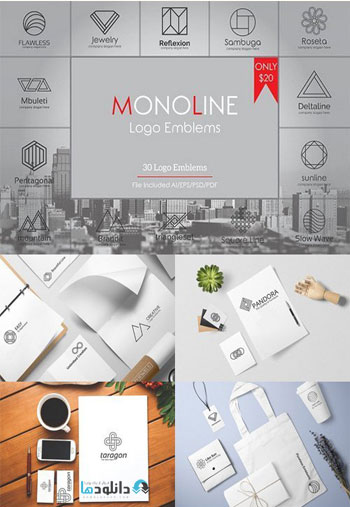 Geometric-Monoline-Logo-Emblems
