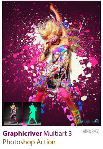 Graphicriver Multiart 3 Photoshop Action  دانلود اکشن فتوشاپ ایجاد افکت هنری متنوع بر روی تصاویر از گرافیک ریور   Graphicriver Multiart 3 Photoshop Action 