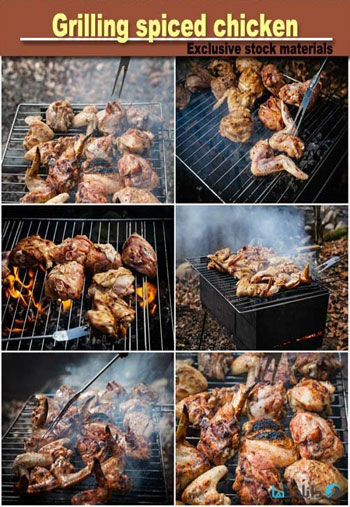 استوک-Grilling-spiced-chicken