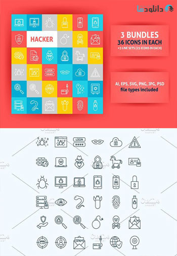 Hacker-Line-Art-Icons