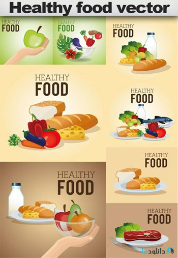 وکتور-Healthy-food-vector