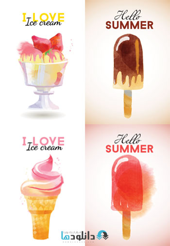 دانلود تصاویر وکتور بستنی های متنوع آبرنگی Ice cream Watercolor Vector Background Ice.cream.Watercolor.Vector.Background دانلود تصاویر وکتور بستنی های متنوع آبرنگی Ice cream Watercolor Vector Background