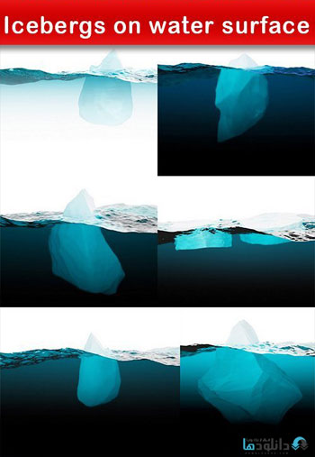 استوک-Icebergs-on-water-surface