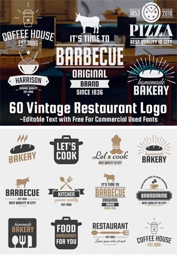 60-Vintage-Logo-Set