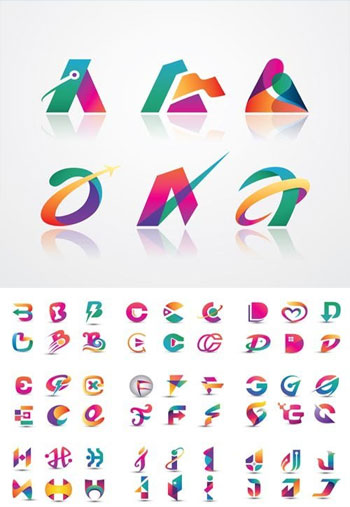 Abstract-Colorful-Letters-Logos