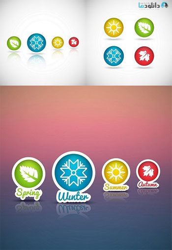 Four-seasons-vector-icon