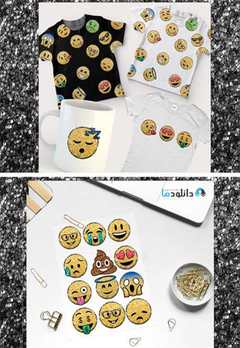 Glitter-Emoji-Clip-Arts