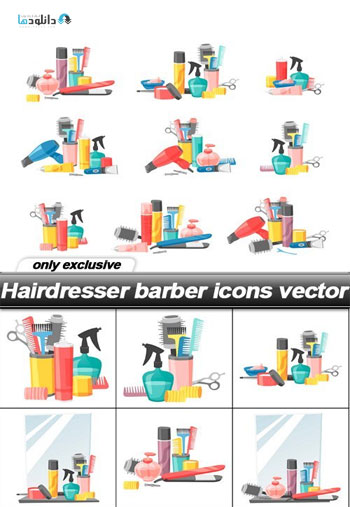 Hairdresser-barber-icons-vector