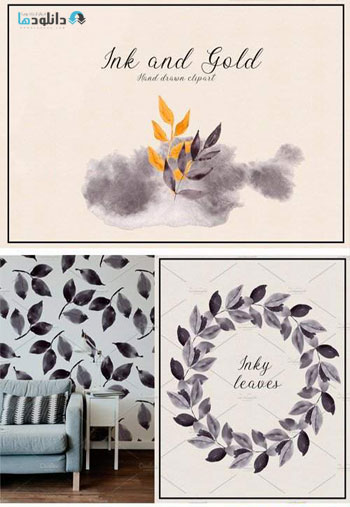 Ink-and-Gold-Hand-Drawn-Clipart