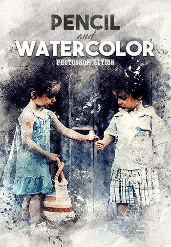 Pencil-n-Watercolor-Photoshop-Action