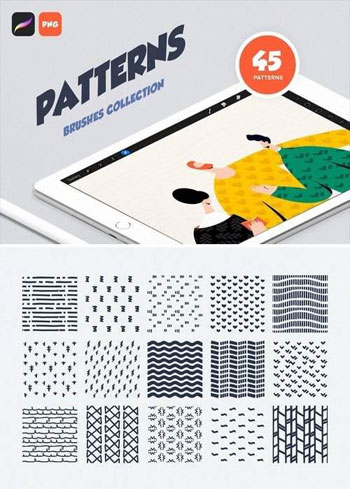 Procreate-Patterns-Brushes-set