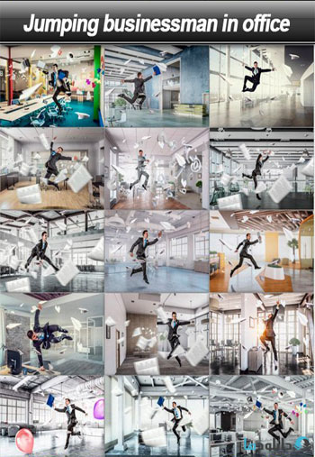 استوک-Jumping-businessman