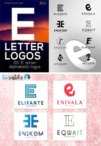 Letter-Alphabetic-Logos-e