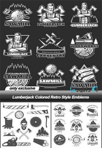 Lumberjack-Colored-Retro-Style-Emblems