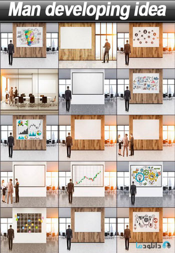 استوک-Man-developing-idea