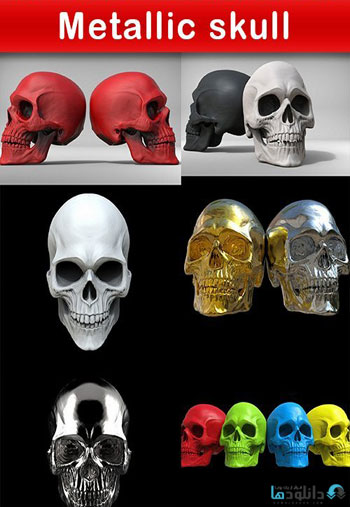 استوک-Metallic-skull