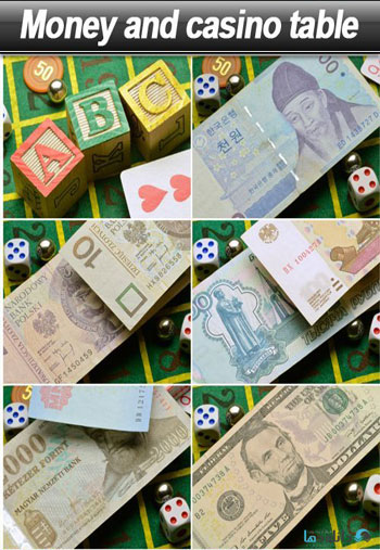 استوک-Money-and-casino-table