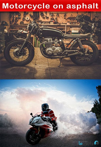 استوک-Motorcycle-on-asphalt