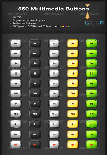Multimedia-Buttons