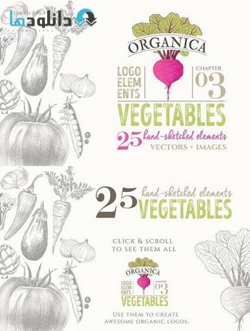 ایکون-سبزیجات-ORGANIC-LOGO-ELEMENTS