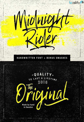 دانلود مجموعه فونت انگلیسی Midnight Rider Font