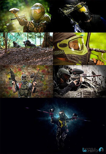 استوک-Paintball-player