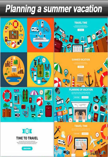 وکتور-Planning-a-summer-vacation